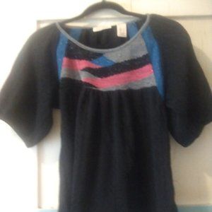 Sweater like material short sleeve shirt